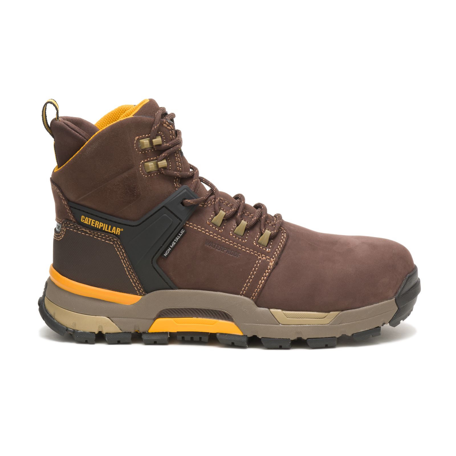 Caterpillar Cat Edge Waterproof Nano Toe Philippines - Mens Work Boots - Coffee 94381INYP